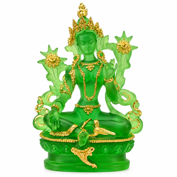 Green Tara figurine is a symbol of compassion, protection, and help