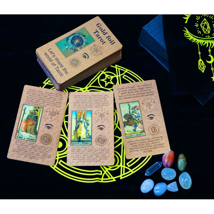 Gold foil Tarot card set